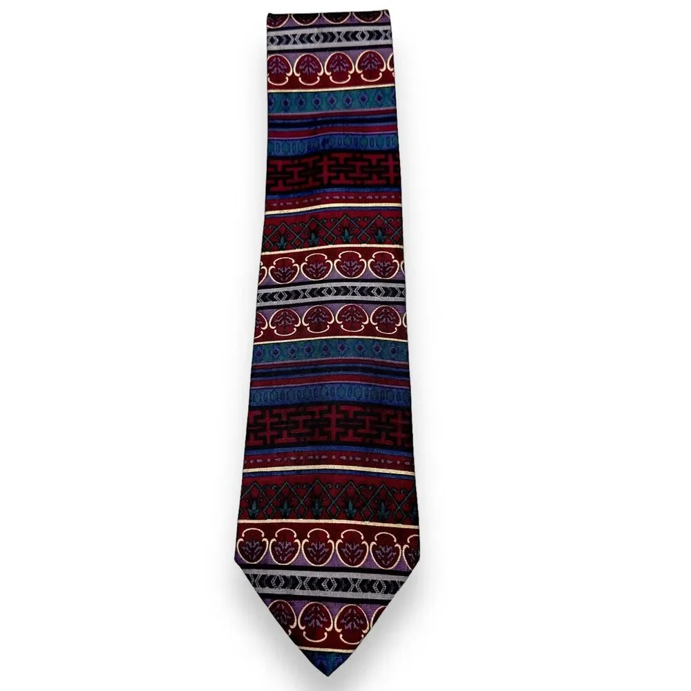 XMI for‎ Harolds Mens Silk Dress Tie Made in USA Geometric Design 58